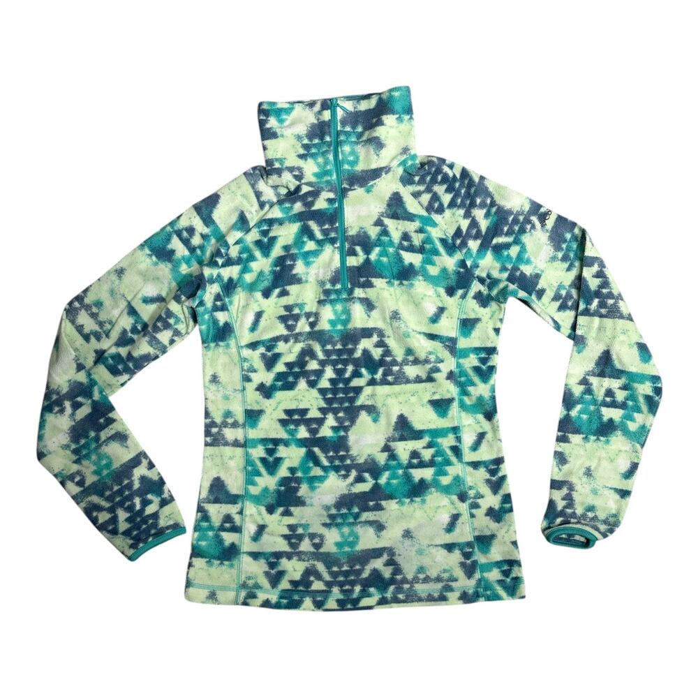 Unique Columbia Blue‎ Green Geometric Fleece
Quarter Zip Pullover S